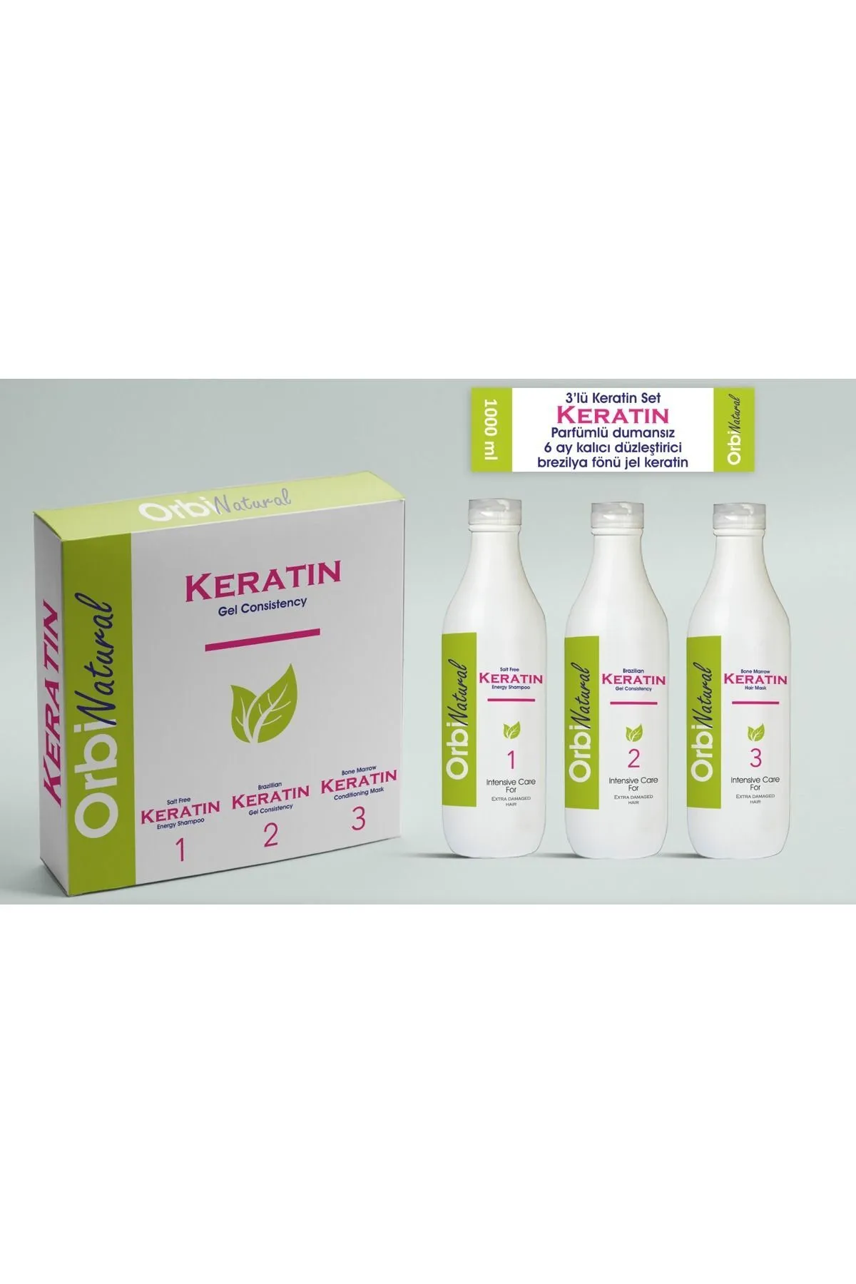 Doğal Güzellikte Düz Saçlar: Natural 3’lü Brezilya Fönü Keratin Set ile 6 Aya Kadar Kalıcı Etki!