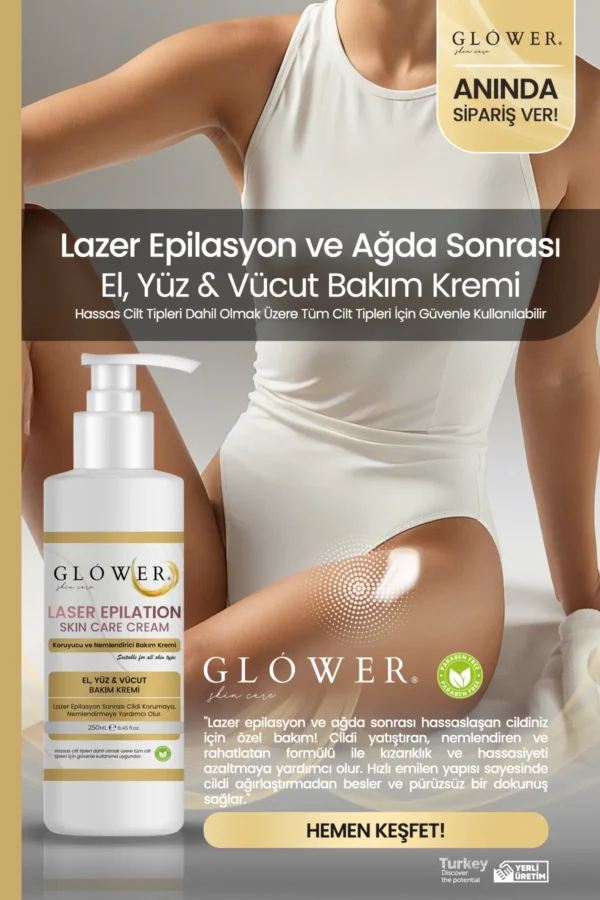 Lazer Epilasyon ve Ağda Sonrası Leke Önleyici Tahriş Azaltıcı Bakım Kremi 250 ml